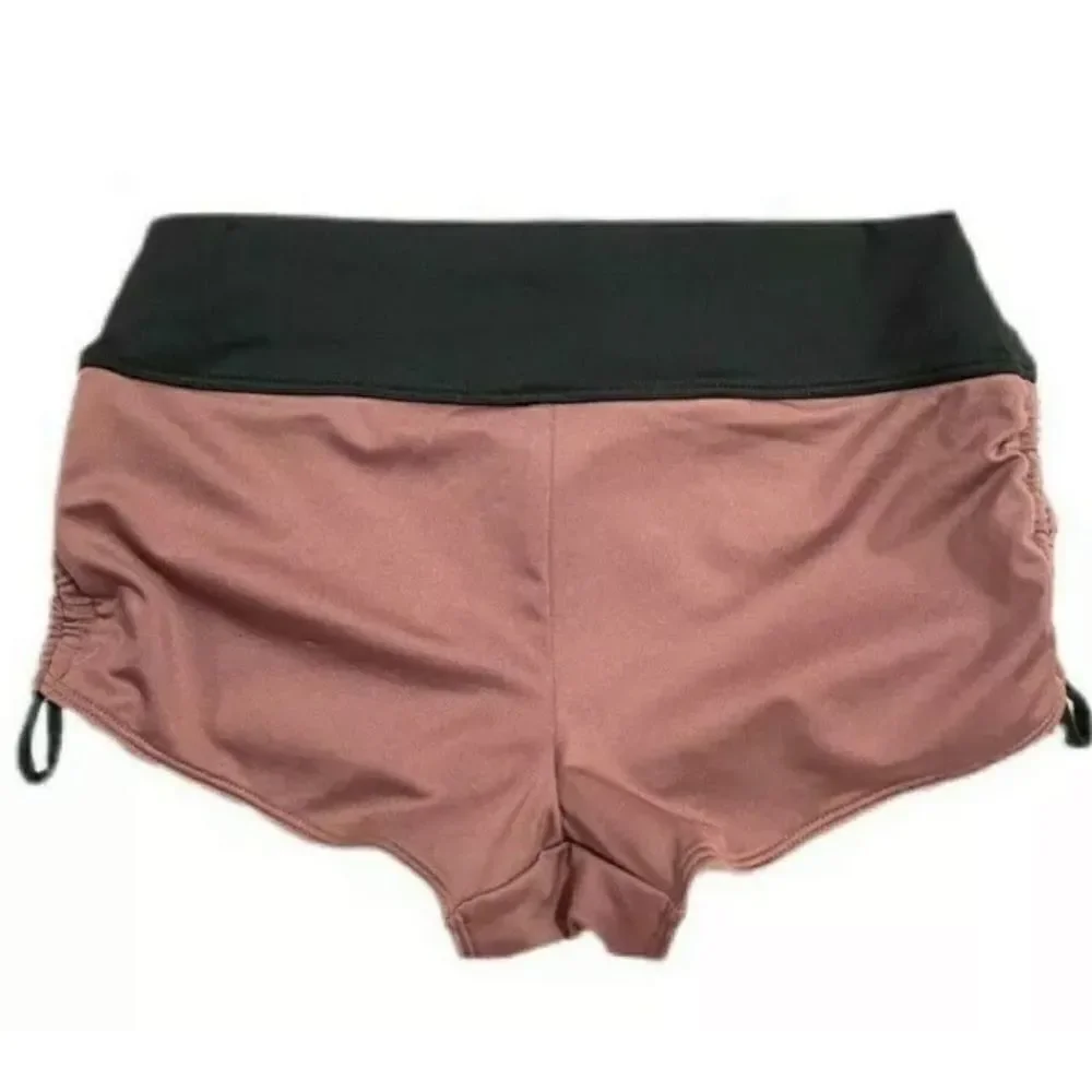 Victoria’s Secret Pink Ultimate Gym to Swim Sports Shortie Brown Black Medium